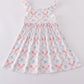 Blue bow lattice print mom&me dress