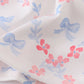 Blue bow lattice print mom&me dress