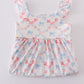 Blue bow lattice print mom&me dress