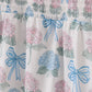 Blue hydrangea bow smocked mom&me dress
