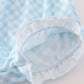 Blue hydrangea bow print ruffle bloomer set