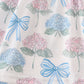 Blue hydrangea bow smocked mom&me dress