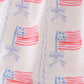 Bow embroidery smocked dress