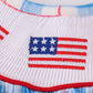 Flag embroidery smocked dress