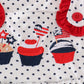 Red cake embroidery dot dress
