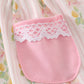 Pink lemon print bow ruffle bloomer set
