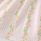 Pink lemon print bow smocked tiered mom&me dress