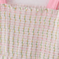 Pink lemon print bow smocked tiered mom&me dress