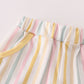 Rainbow stripe shorts set