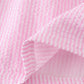 Pink stripe seersucker sailboat embroidery smocked dress