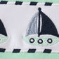 Green seersucker sailboat embroidery top