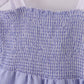 Blue stripe seersucker smocked mom&me dress