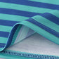 Teal stripe excavator applique top