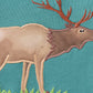 Blue deer applique top