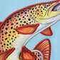 Blue fish applique bubble