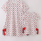 Character print bow applique mom&me dress