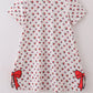 Character print bow applique mom&me dress