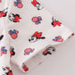 Character print bow applique mom&me dress