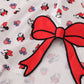 Character print bow applique mom&me dress