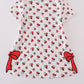 Character print bow applique mom&me dress