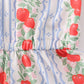 Apple print bow jumpsuit