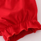 Red apple bow bloomer set
