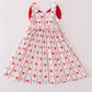 Red apple bow dress