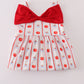 Red apple bow dress