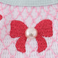 Blue bow pearl smocked bubble