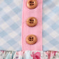 Pink floral print strap bloomer set