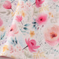 Pink floral print strap bloomer set
