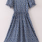 Navy daisy print mom dress