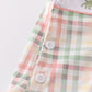 Crab embroidery plaid bloomer set