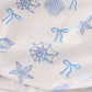 Blue seashell bow mom&me dress