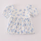 Blue seashell bow mom&me dress