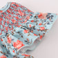 Blue floral smocked dress