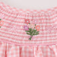 Pink floral smocked bloomer set