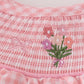 Pink floral smocked bubble