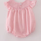 Pink floral smocked bubble