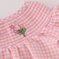 Pink floral smocked dress