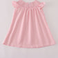 Pink floral smocked dress