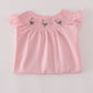 Pink floral smocked dress