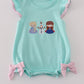 Blue character applique bubble