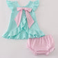Blue character applique bloomer set