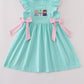 Blue character applique dress