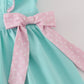 Blue character applique dress