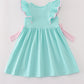 Blue character applique dress
