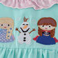Blue character applique dress