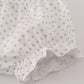 Green plaid sea shell french knot ruffle bloomer set