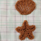Green plaid sea shell french knot jonjon